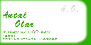 antal olar business card